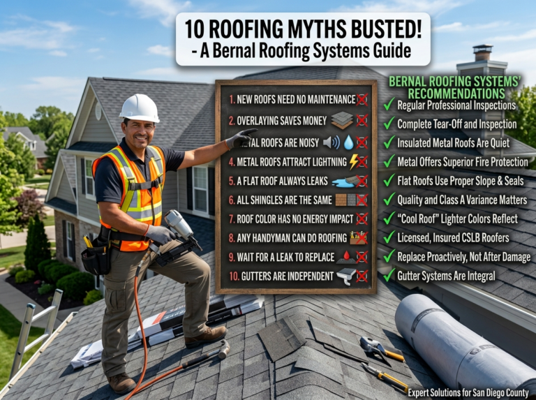 10 Common Roofing Myths Debunked by Bernal Roofing Systems