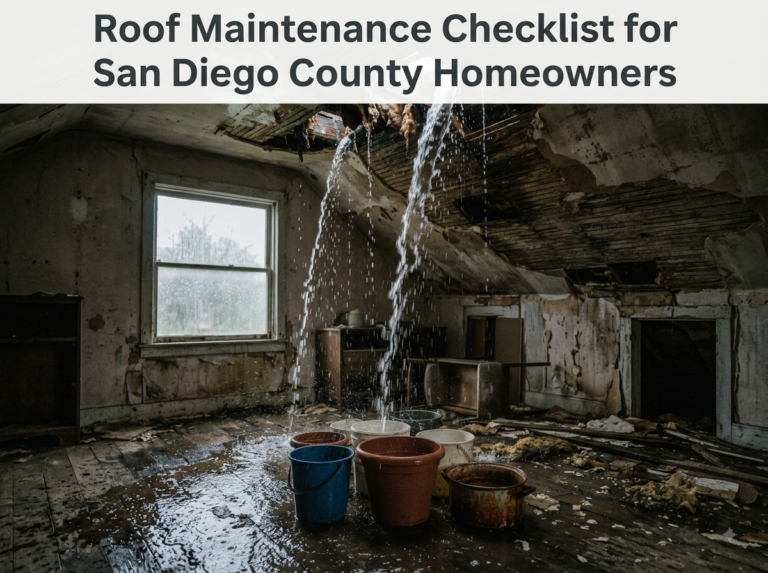 📋 Roof Maintenance Checklist for San Diego County Homeowners